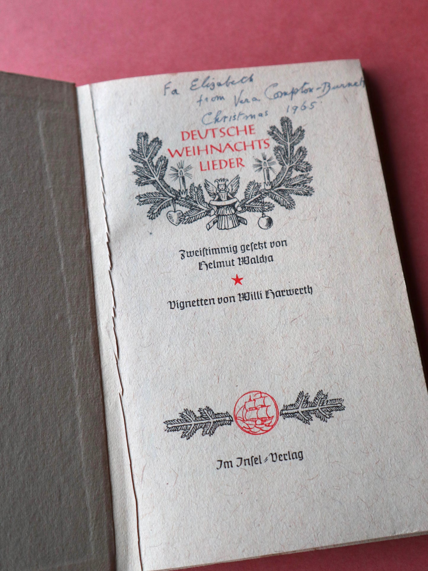 ドイツのクリスマスソングの楽譜 ヴィンテージブック 1952年