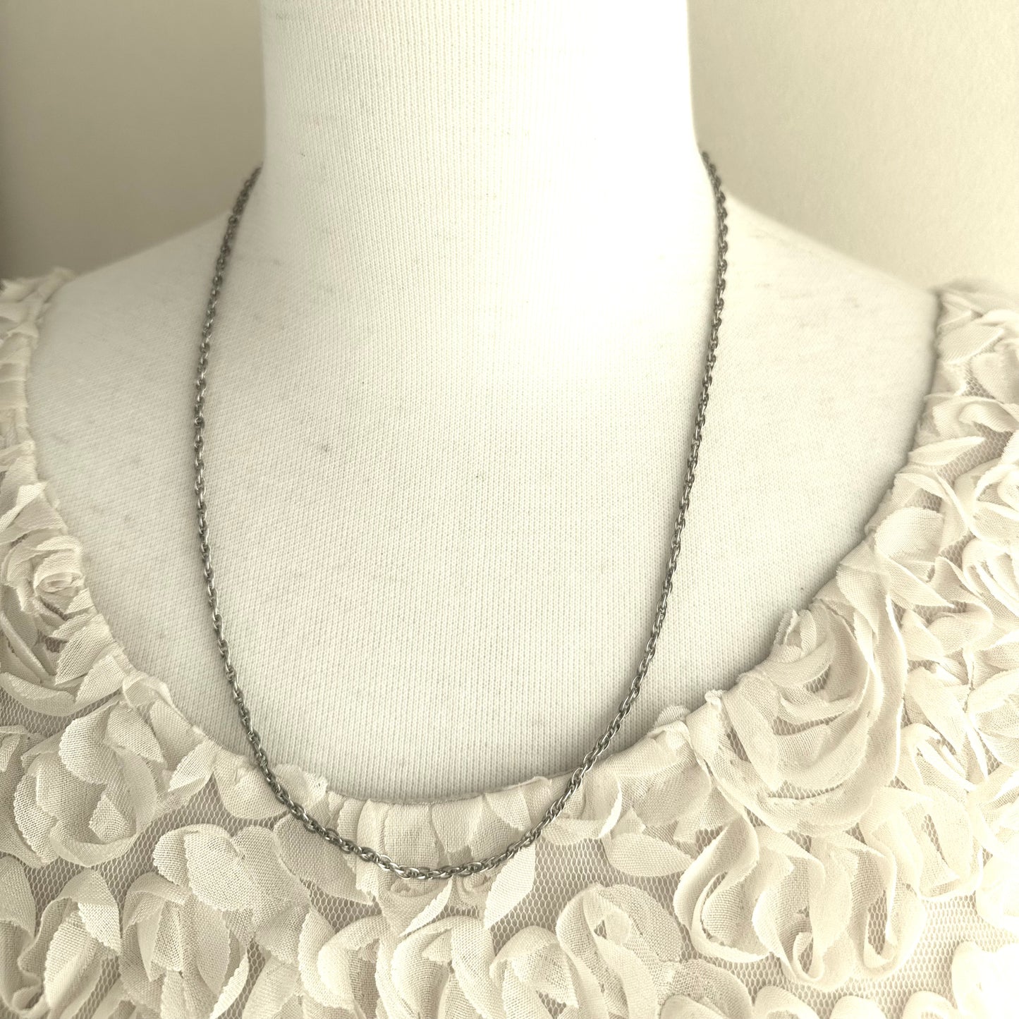 スターリングシルバー ヴィンテージ リンクチェーン ネックレス