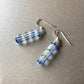 ブルー＆クリア バイカラーグラス ピアス