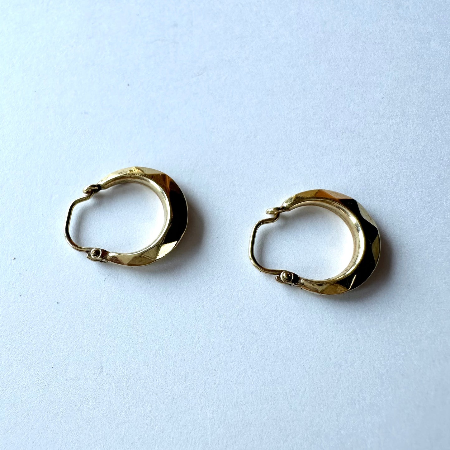 ヴィンテージ ロールドゴールド ファセットピアス