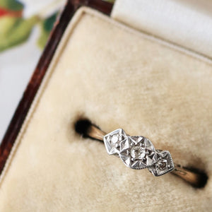 18ctゴールド＆プラチナ ダイヤモンドリング 11号（鑑別書付