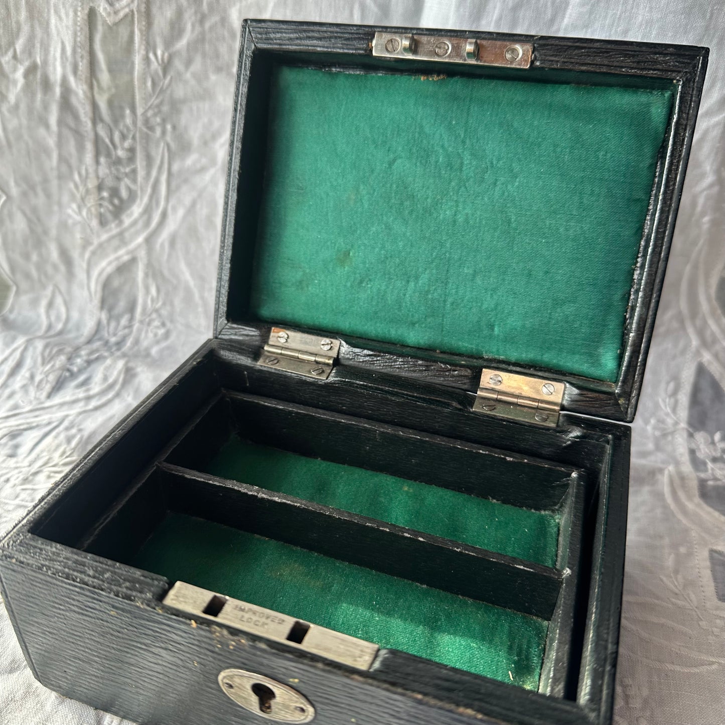 アンティークジュエリーボックス ダークグリーン