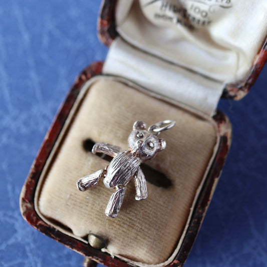 テディベア ヴィンテージシルバーチャーム(ムーヴタイプ)