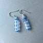 ブルー＆クリア バイカラーグラス ピアス