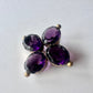 ヴィクトリアン アメジストカラーグラス ブローチ