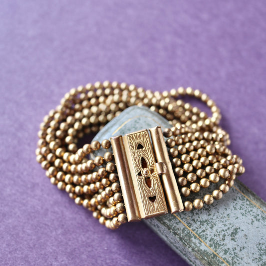 アールデコ ゴールドトーンメタル ブレスレット