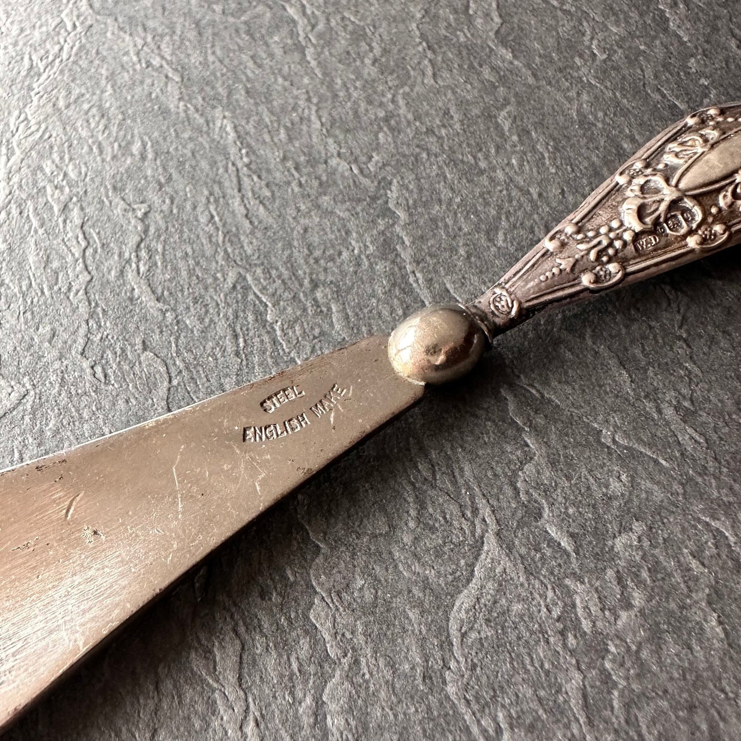 スターリングシルバー＆スチール アンティークシューホーン 1915年 バーミンガム