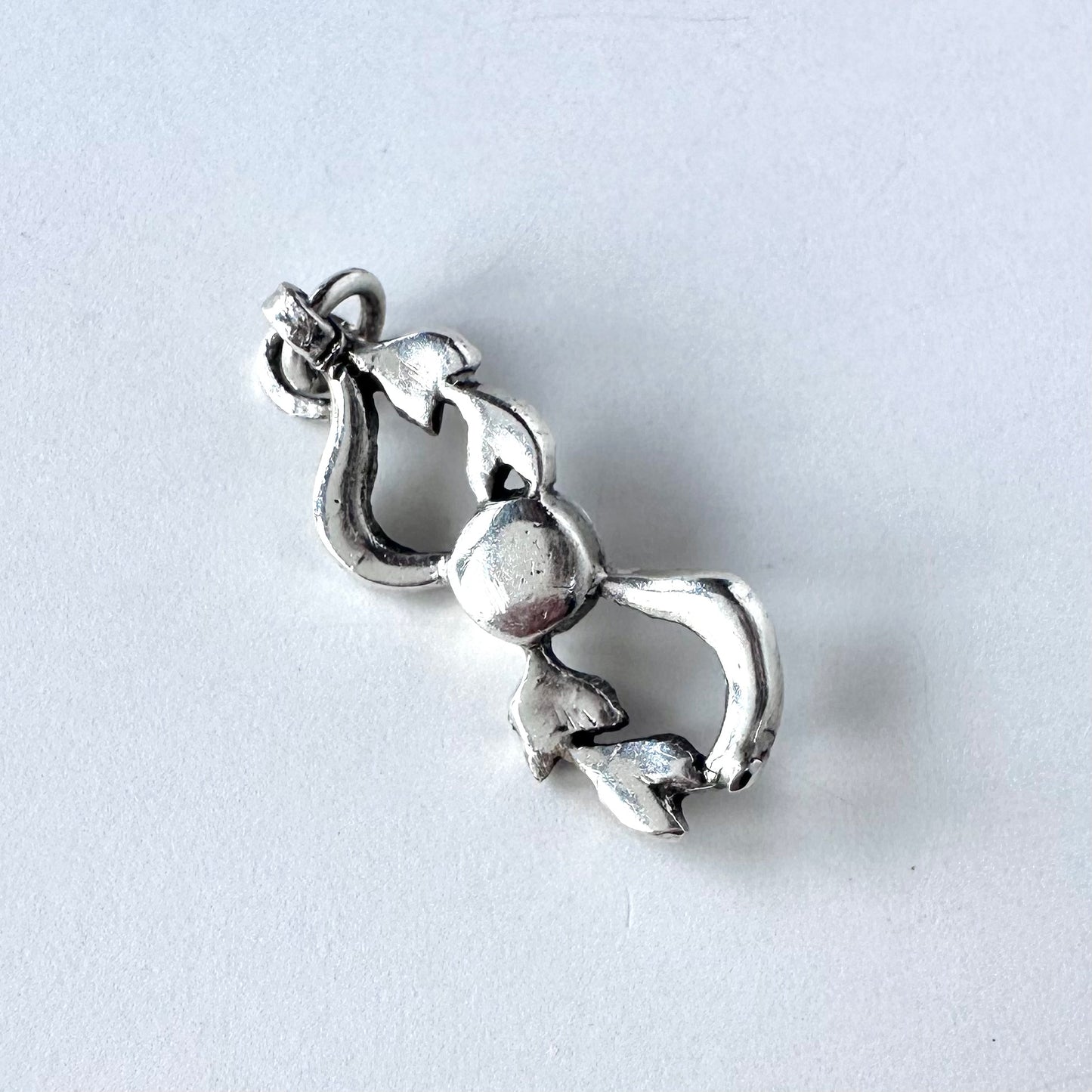 アンティーク クリアグラス ペンダントトップ