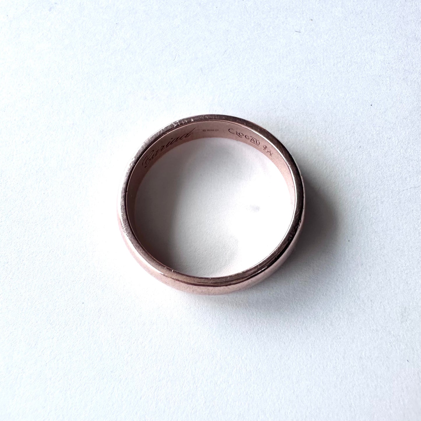 ウェルシュゴールド 9ctゴールド Clogau ウェディングバンドリング 16号