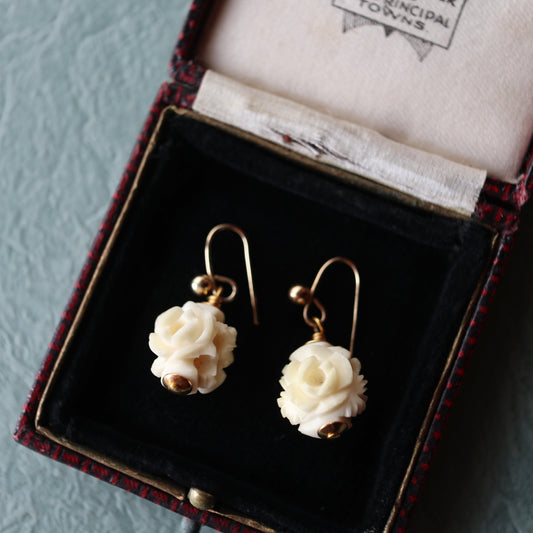 ローズ アンティークパーツ ピアス