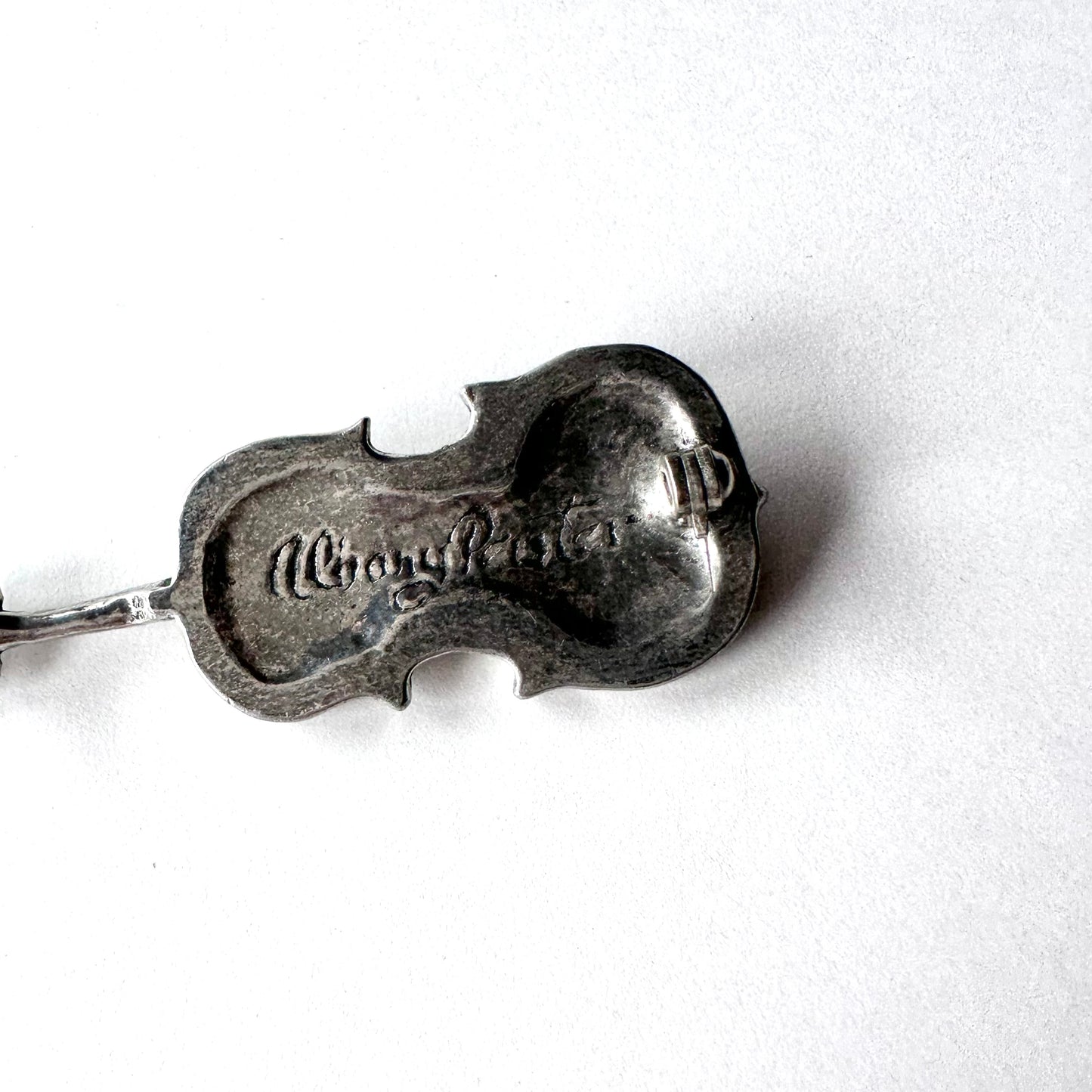 Albany Pewter バイオリン ブローチ