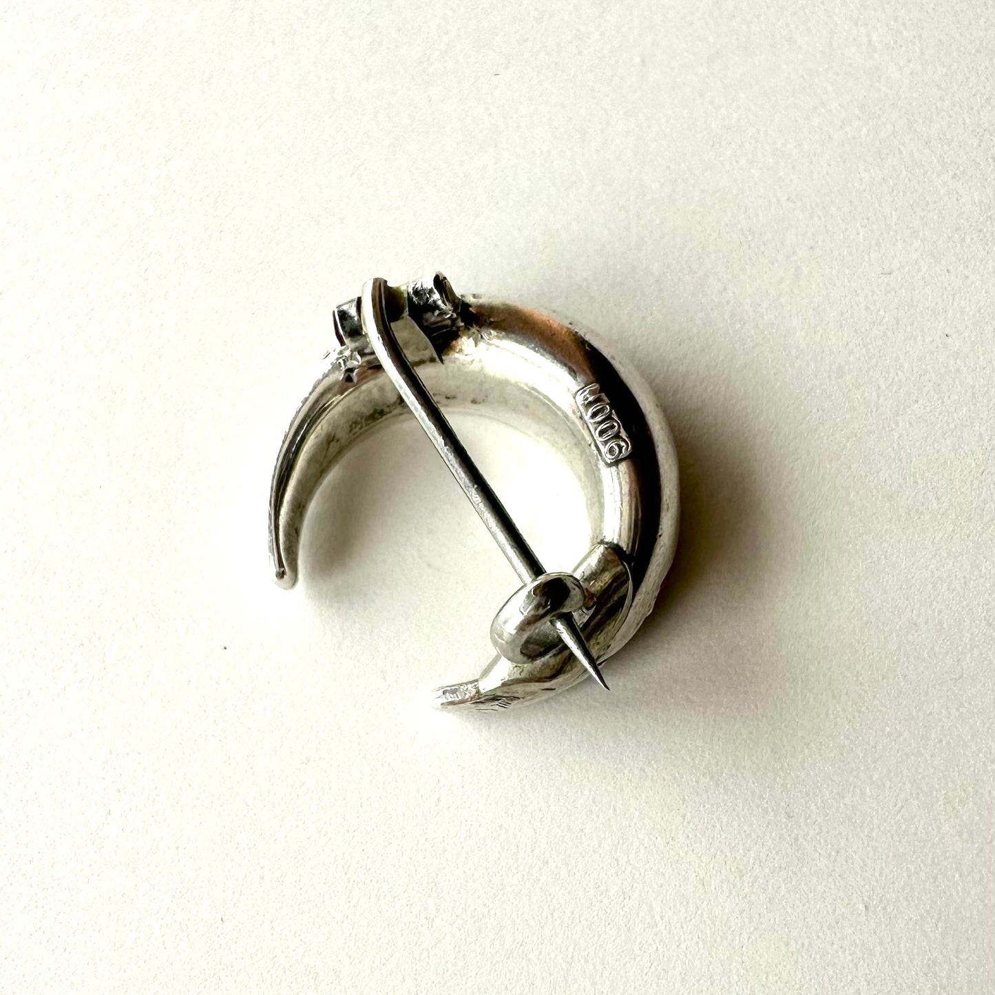 シルバー900 ミニクレセント ブローチ