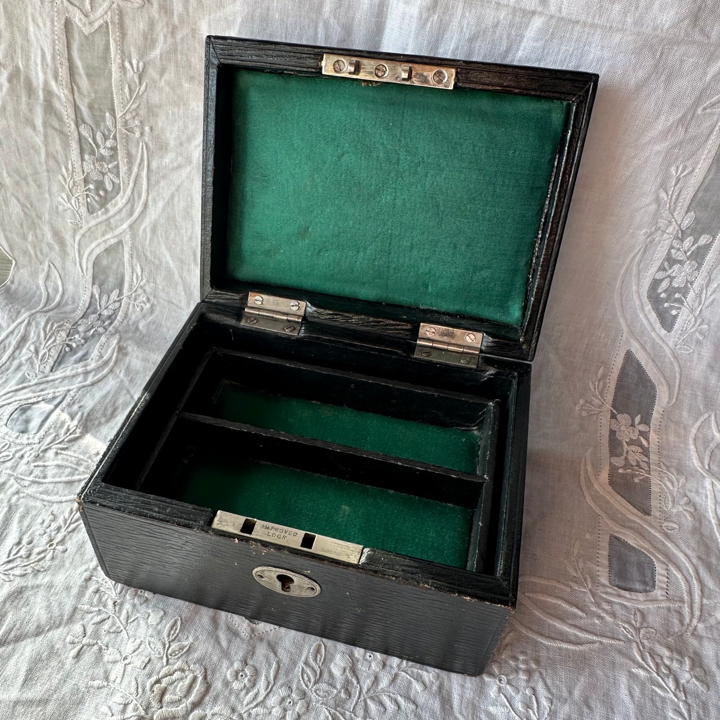 アンティークジュエリーボックス ダークグリーン