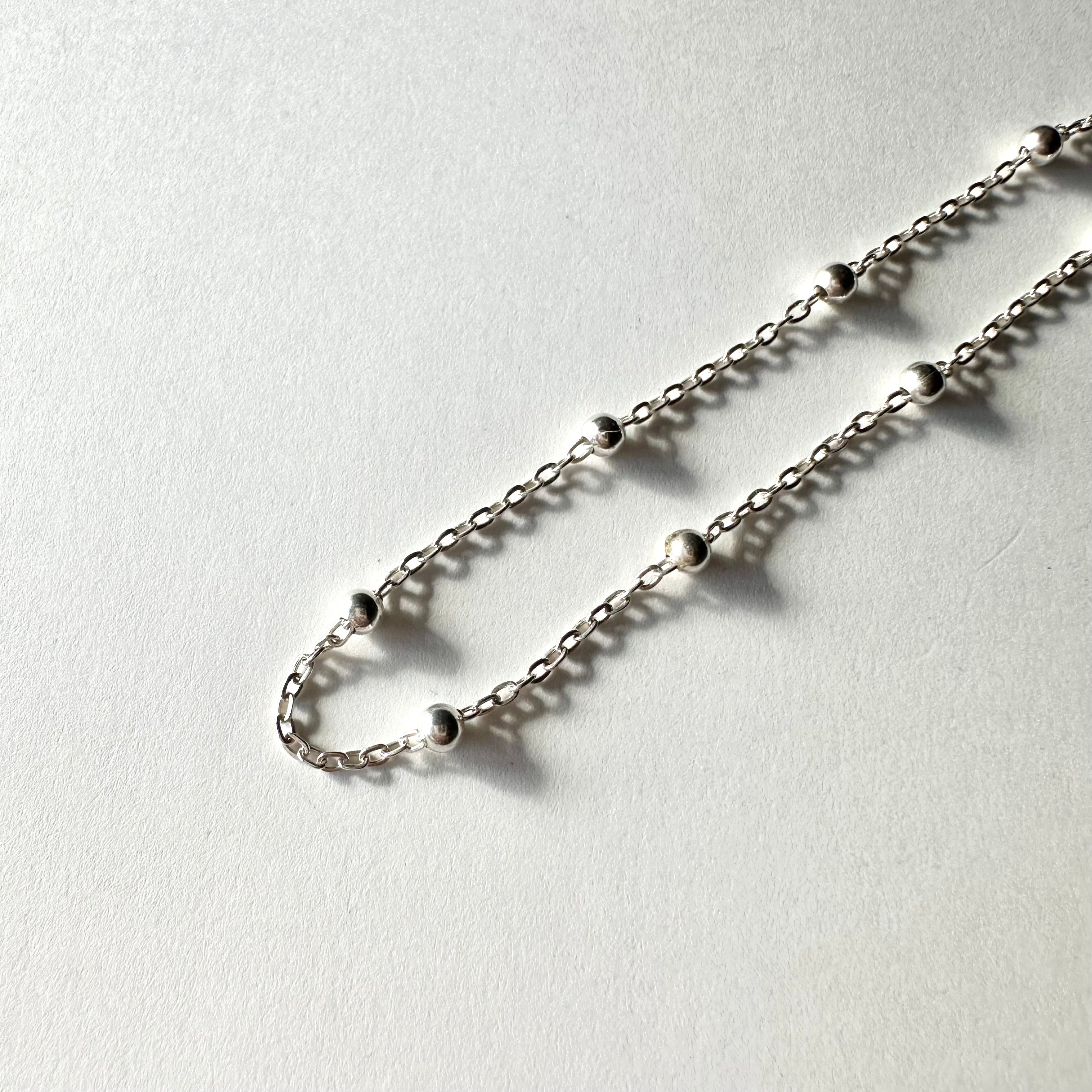 ビンテージ スターリングシルバー チェーン ブレスレット アクセサリー
