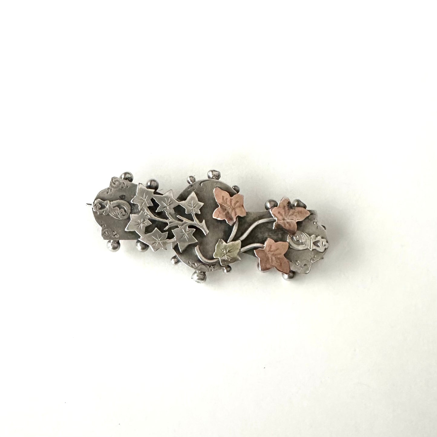 スターリングシルバー アイビー バーブローチ 1901年 バーミンガム