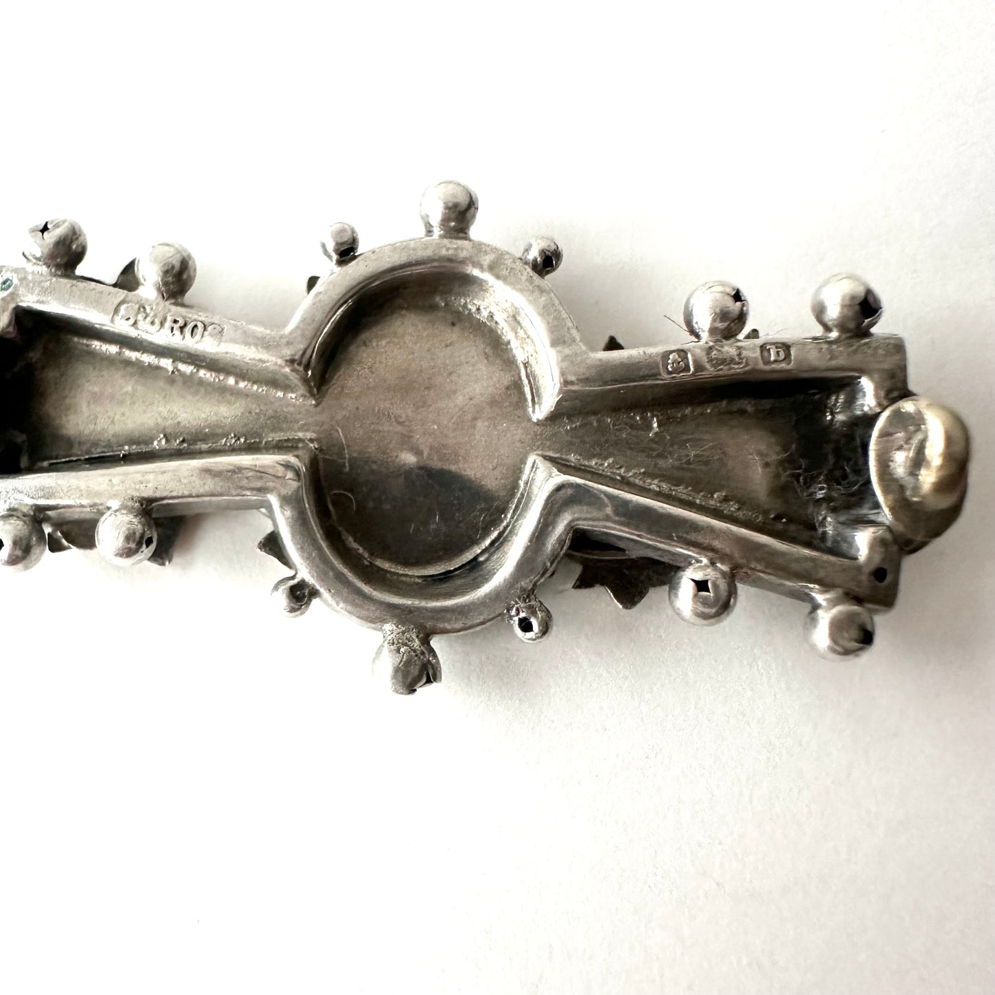 スターリングシルバー アイビー バーブローチ 1901年 バーミンガム