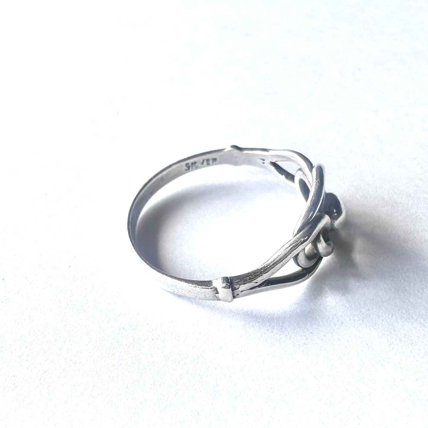 スターリングシルバー ラヴァーズノット ヴィンテージリング 18号