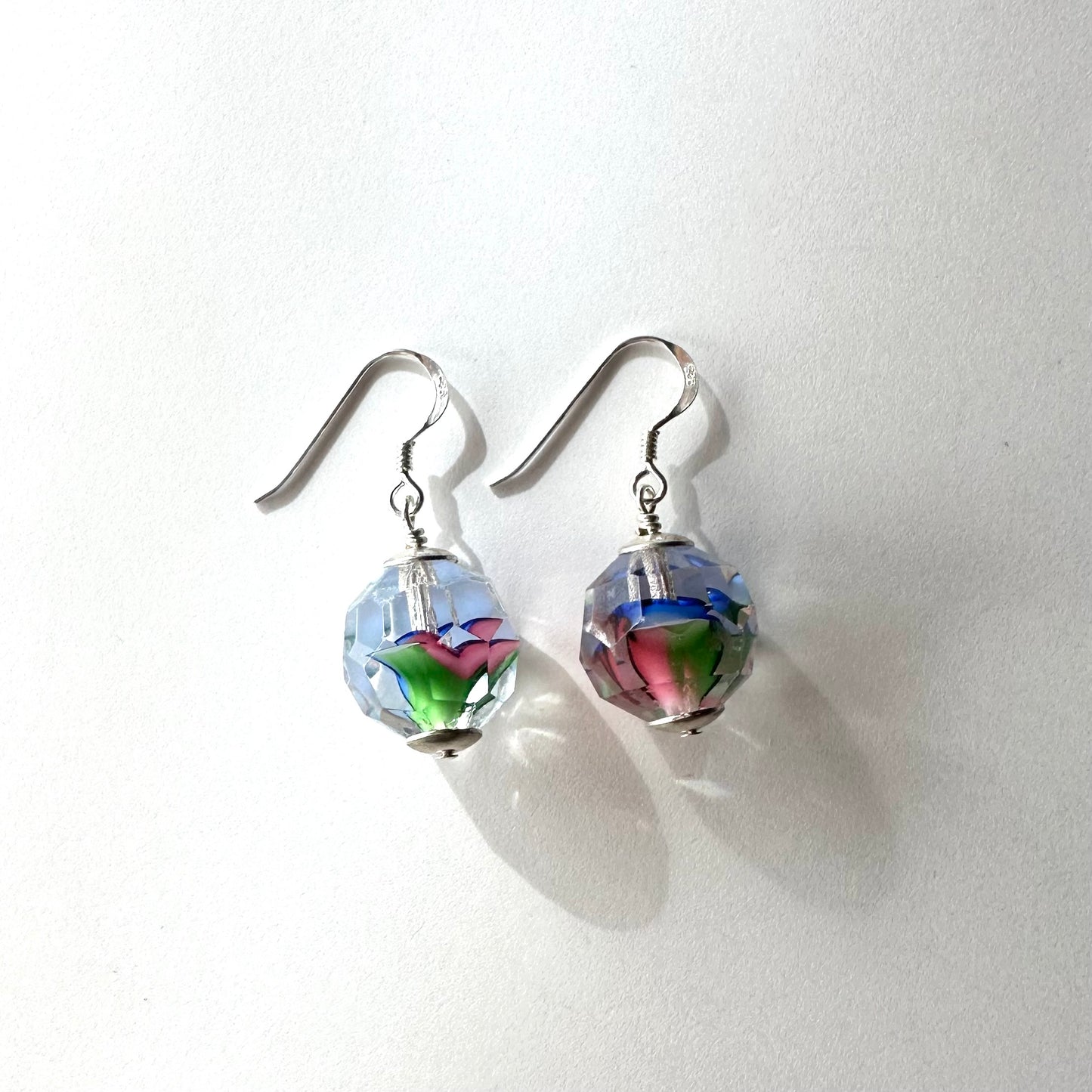 トライカラーグラス イヤリング