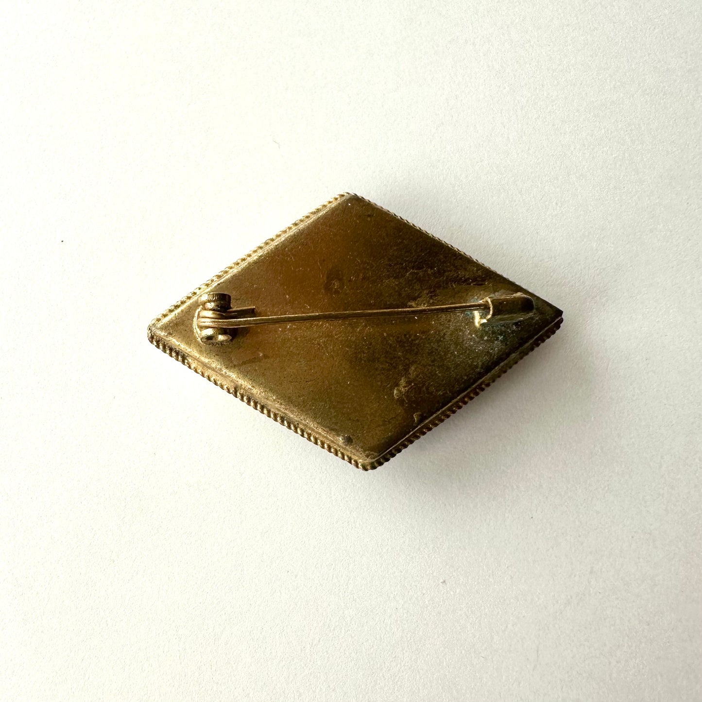 マイクロモザイク イエロー＆グリーン ブローチ