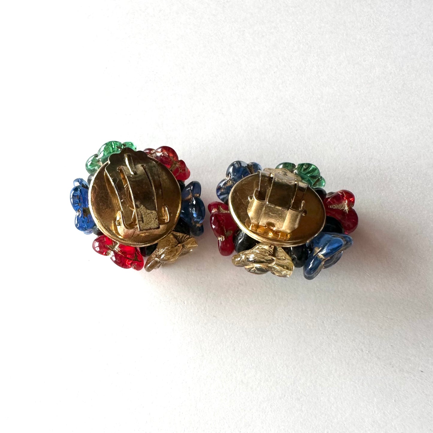 マルチカラーフラワーイヤリング