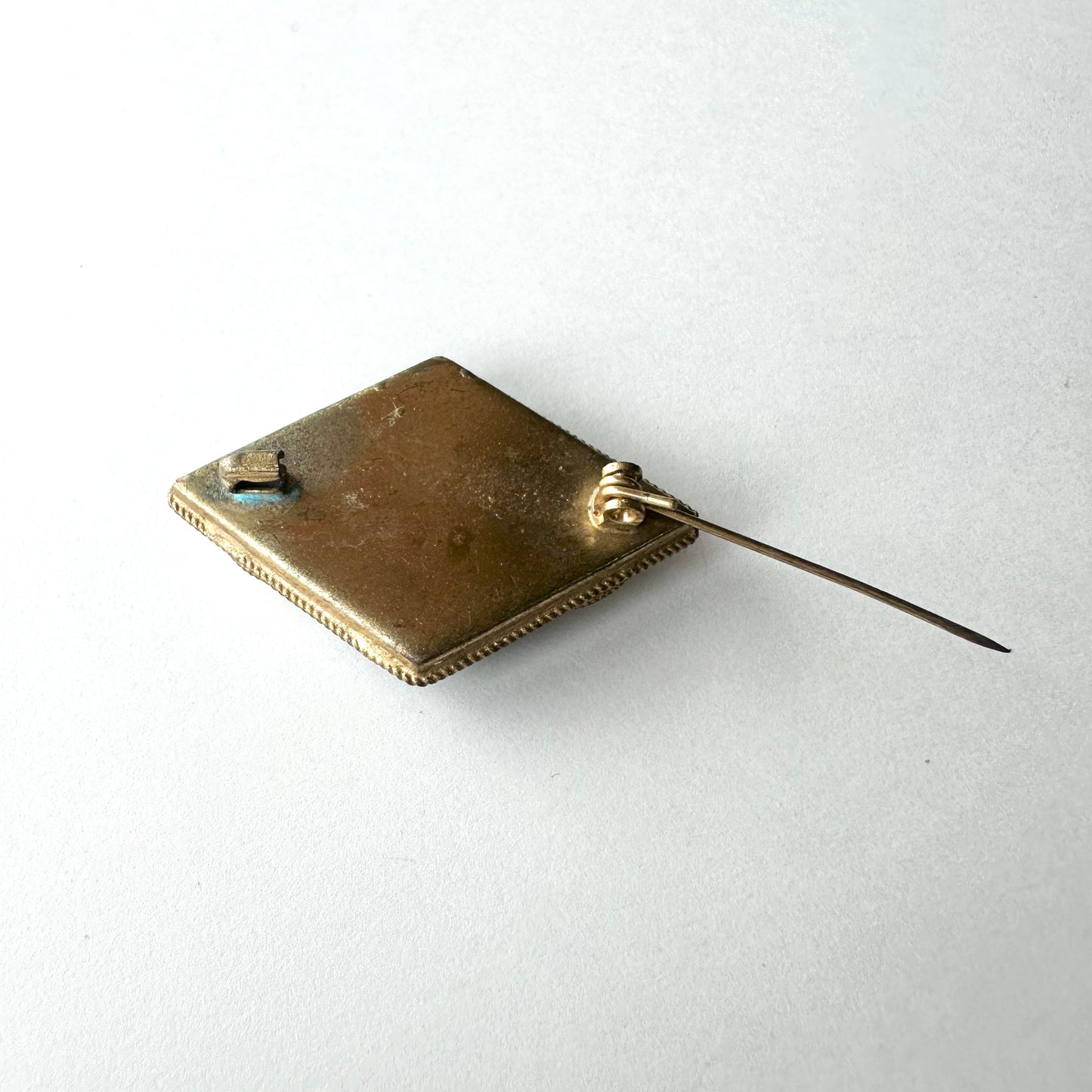 マイクロモザイク イエロー＆グリーン ブローチ