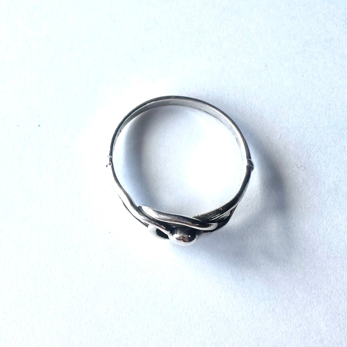 スターリングシルバー ラヴァーズノット ヴィンテージリング 18号