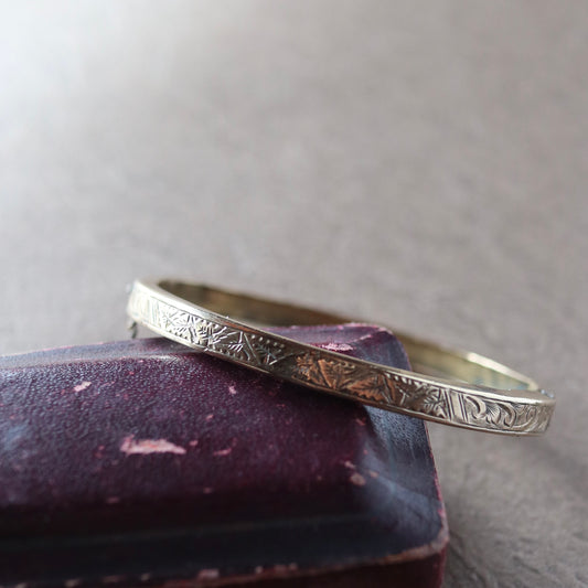 ロールドゴールド アンティーク バングル