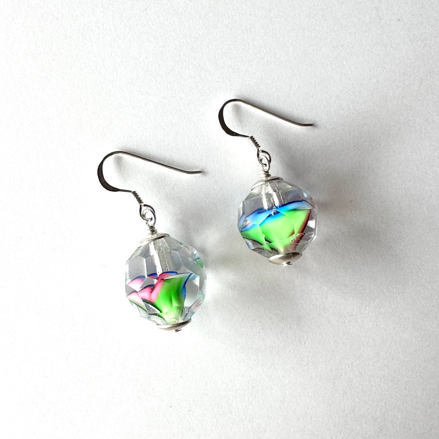 トライカラーグラス イヤリング