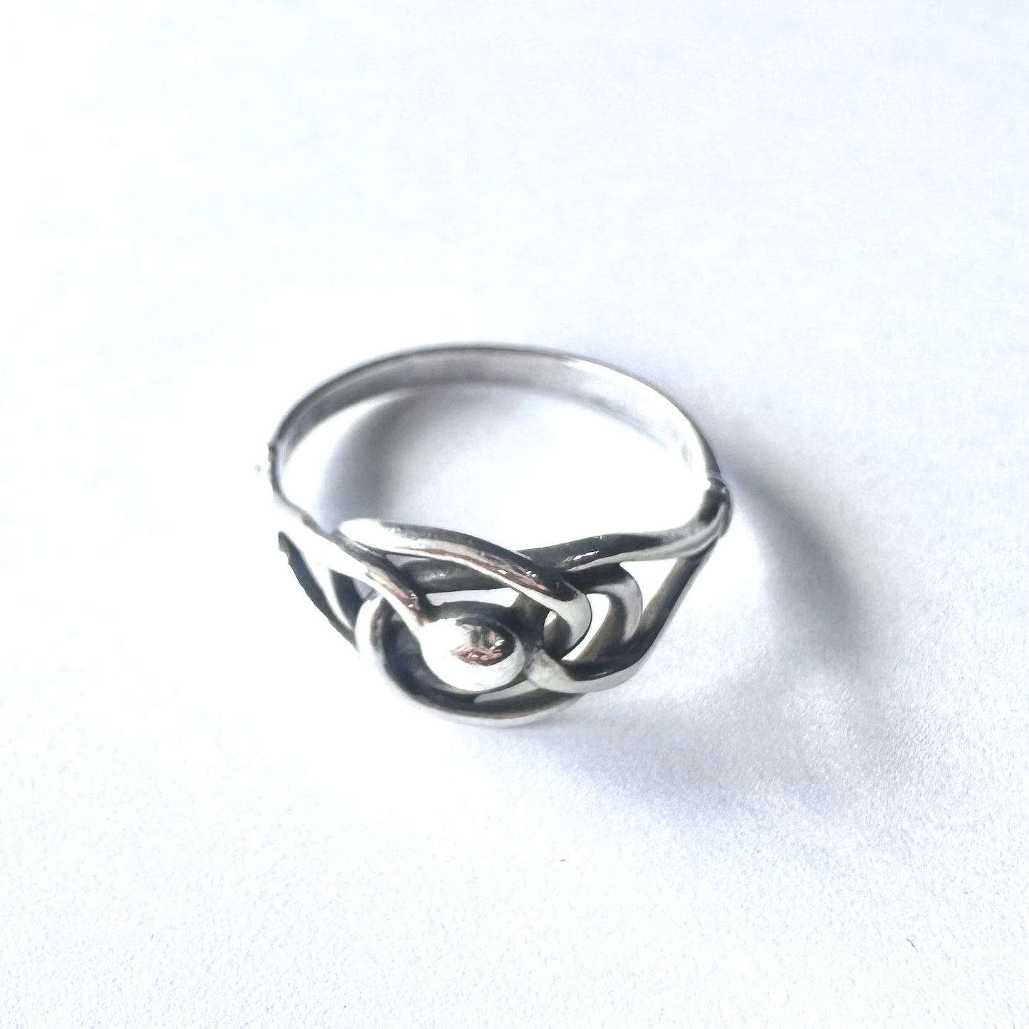 スターリングシルバー ラヴァーズノット ヴィンテージリング 18号