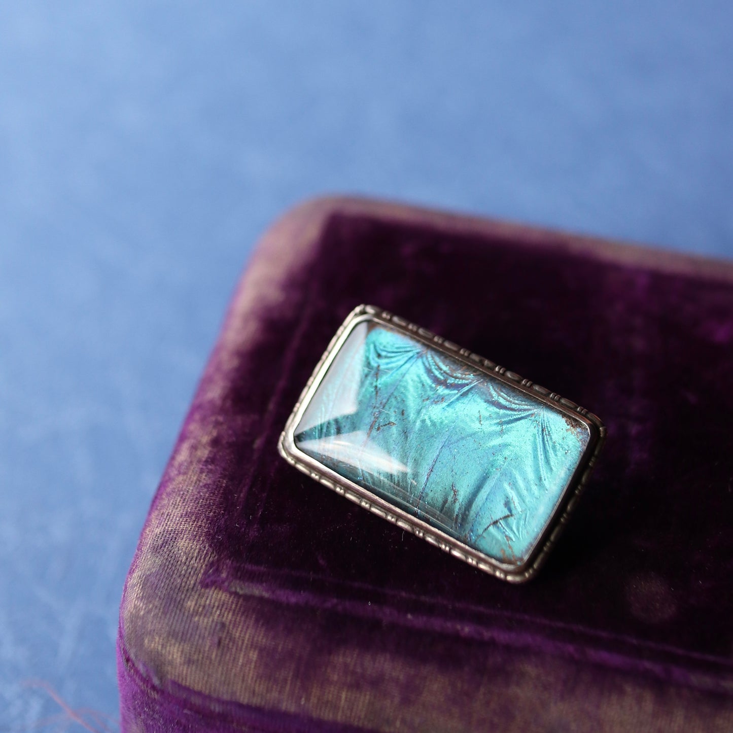 バタフライウィング レクタングルブローチ ④