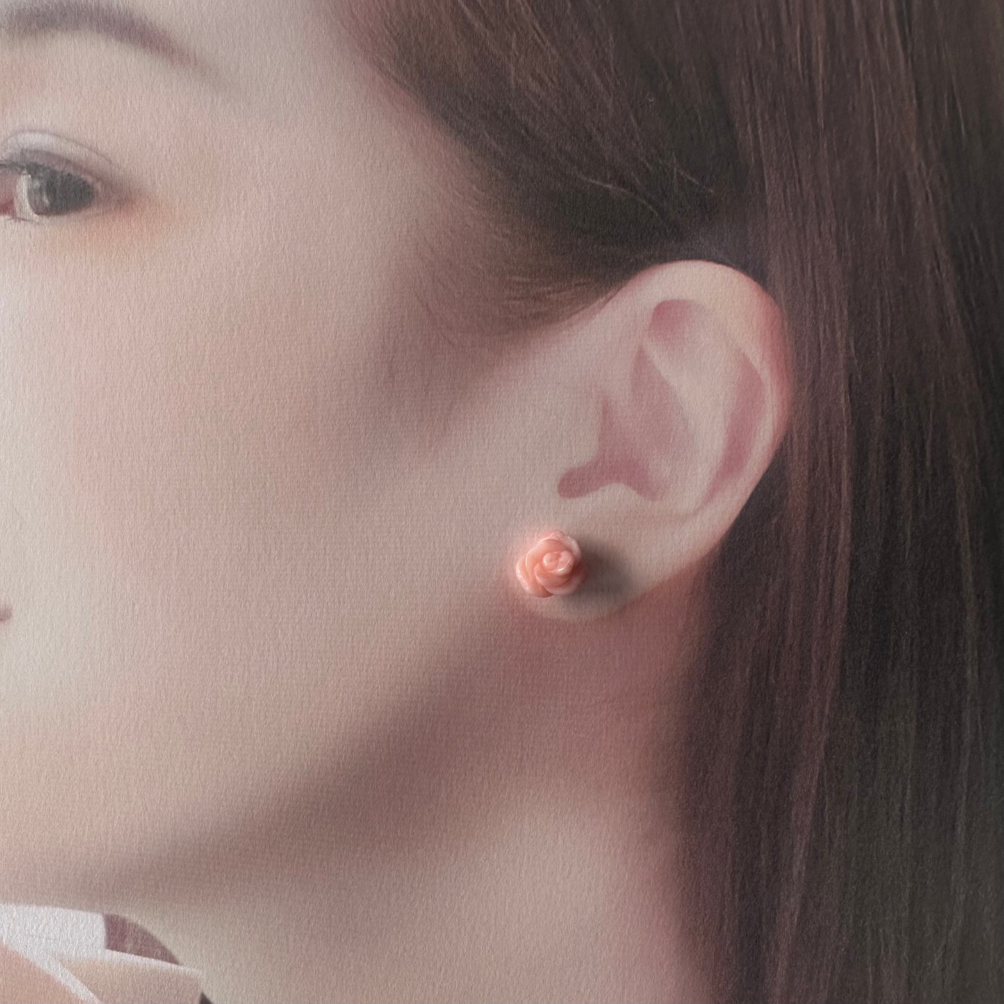 コーラル ローズ ピアス