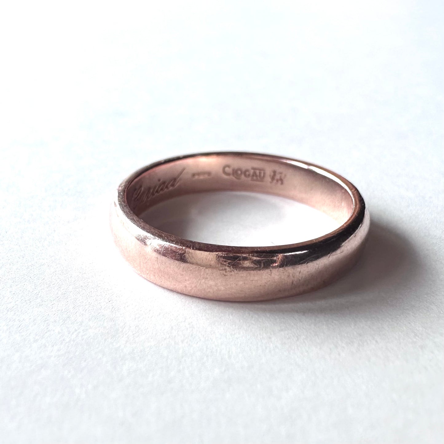 ウェルシュゴールド 9ctゴールド Clogau ウェディングバンドリング 16号