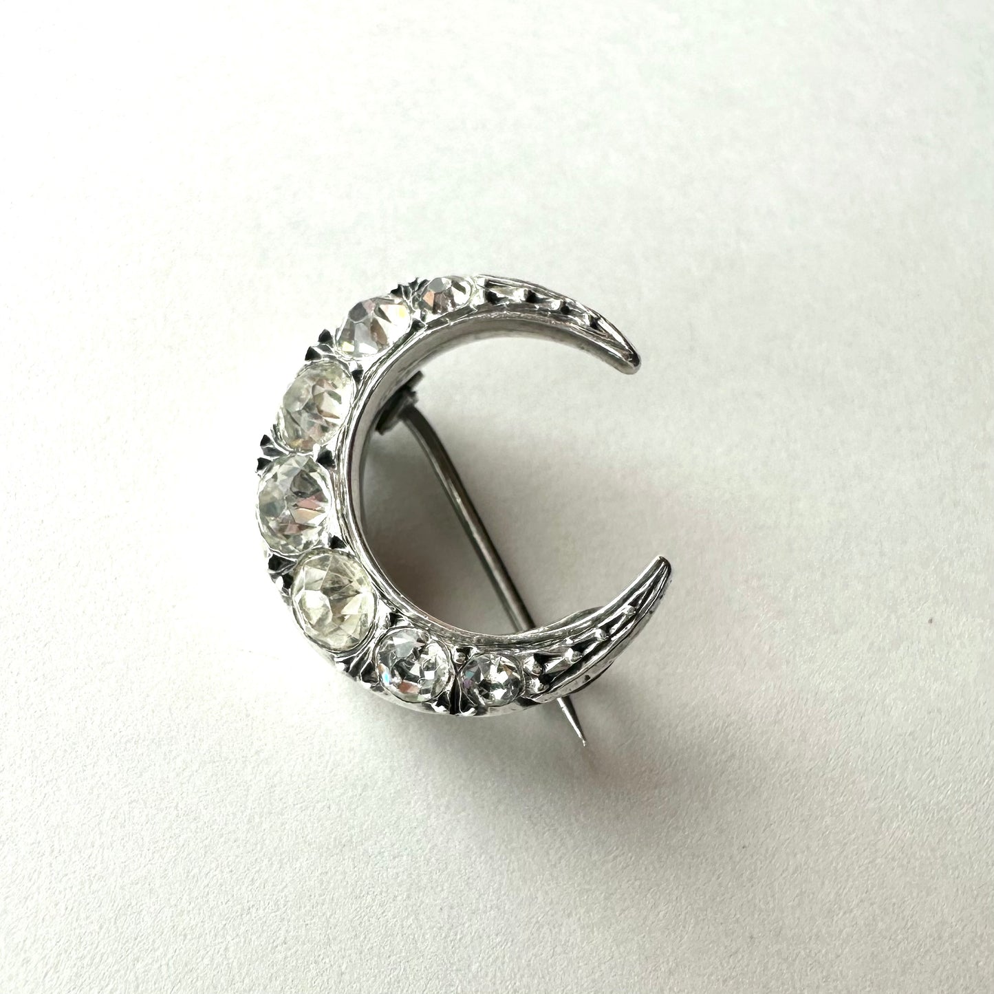 シルバー900 ミニクレセント ブローチ