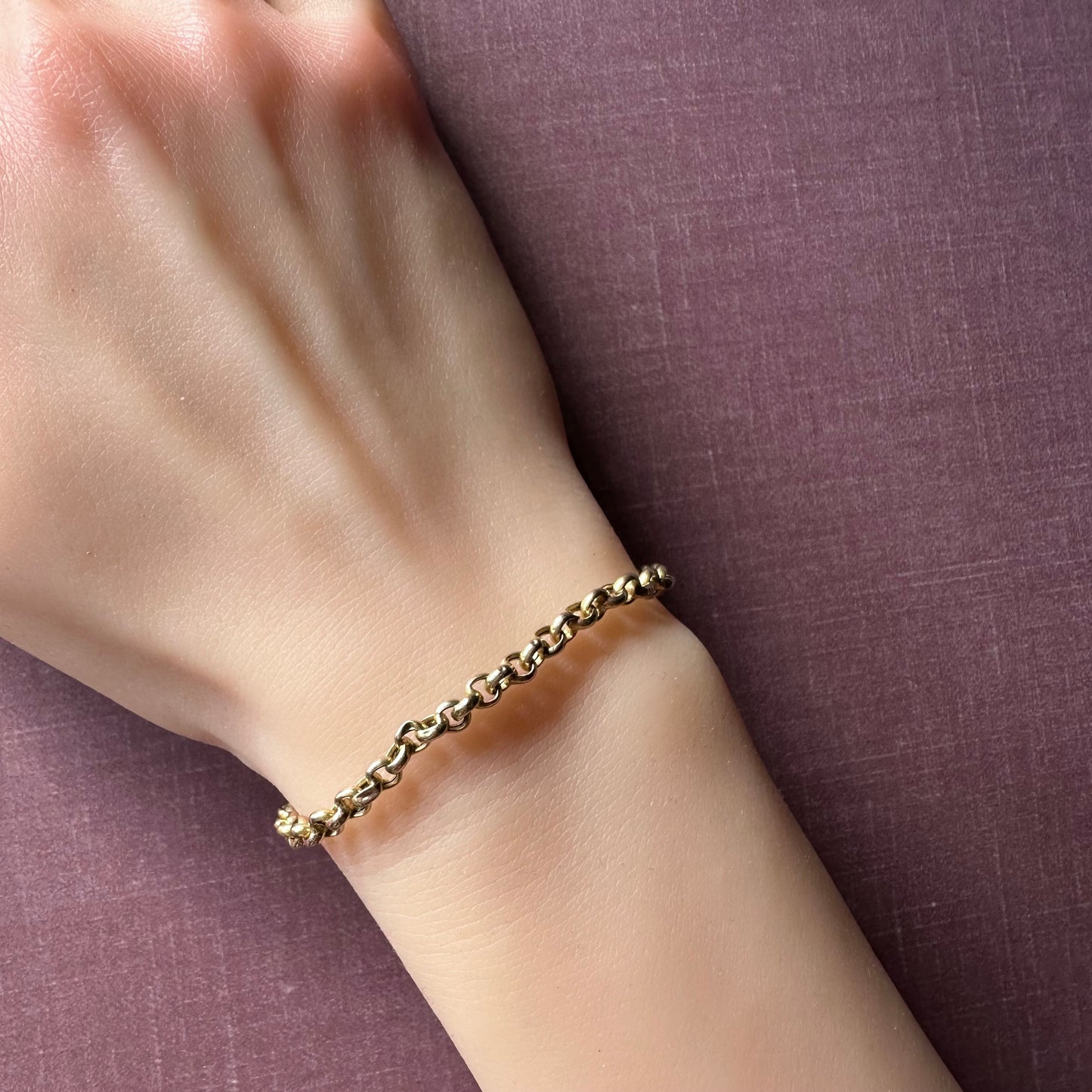 ヴィンテージ 9ctゴールド ベルチャーリンク ブレスレット 1990年