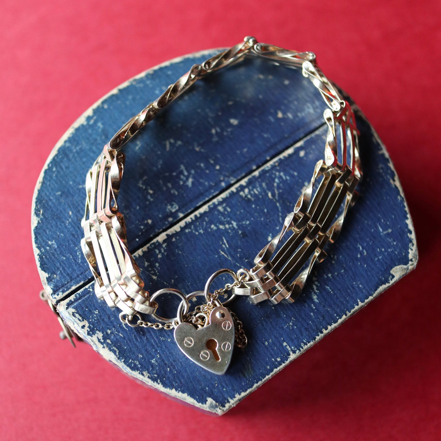 パドロック ゲートチェーン ゴールドプレーテッド ブレスレット