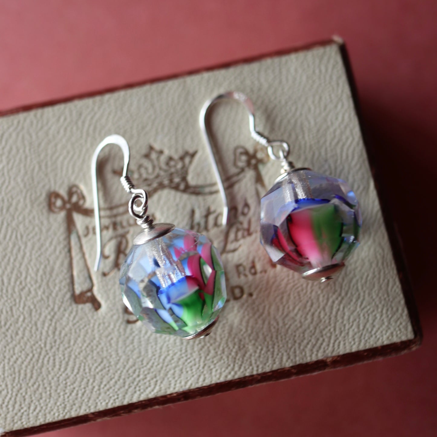 トライカラーグラス イヤリング