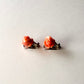コーラル ローズ クリップオンイヤリング