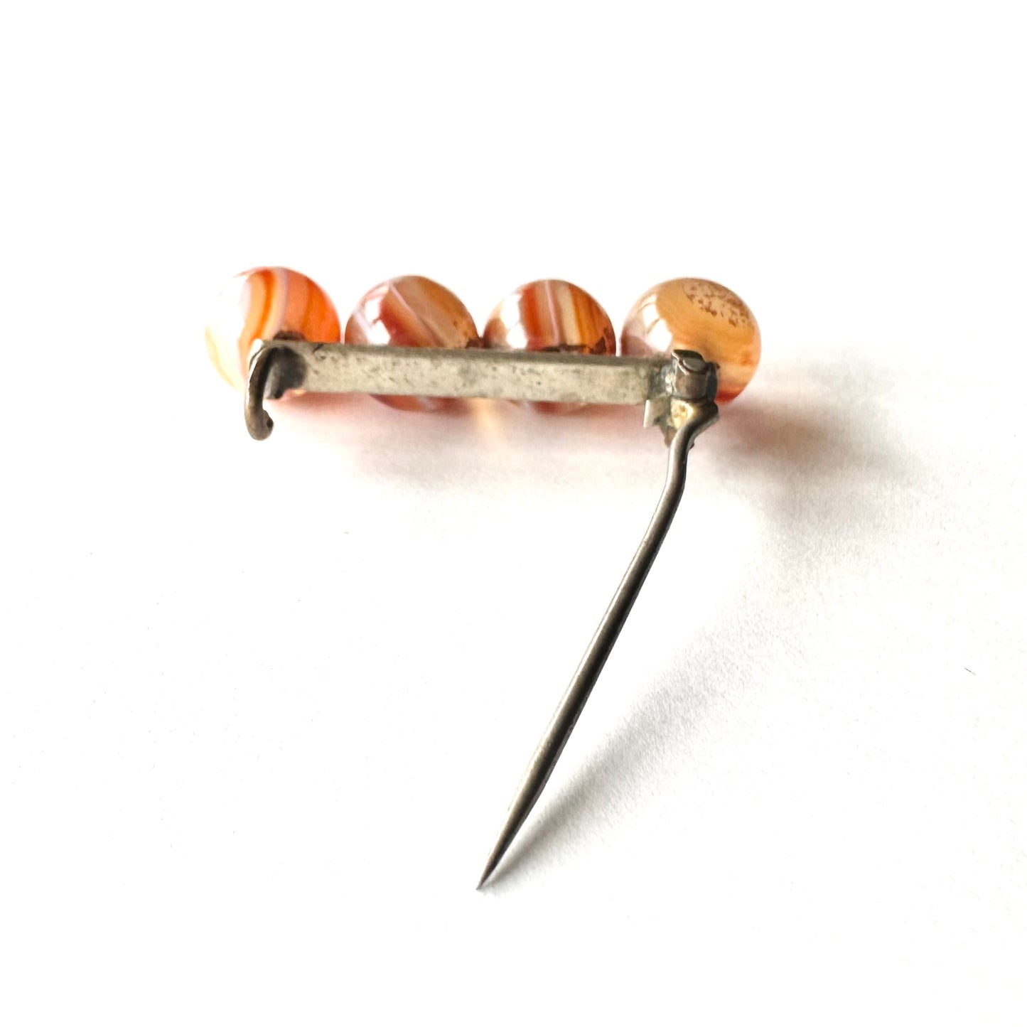 ヴィクトリアン バンデッドアゲート バーブローチ(鑑別書付)