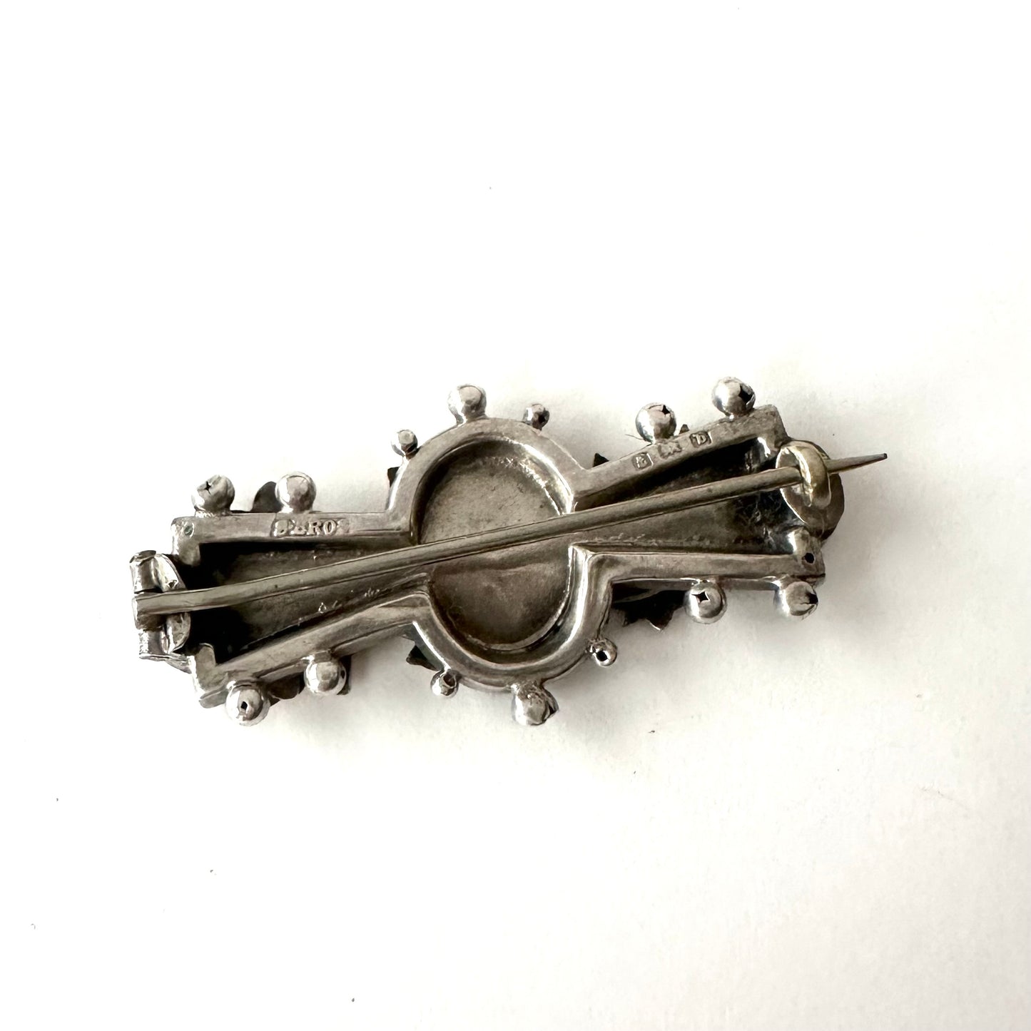 スターリングシルバー アイビー バーブローチ 1901年 バーミンガム