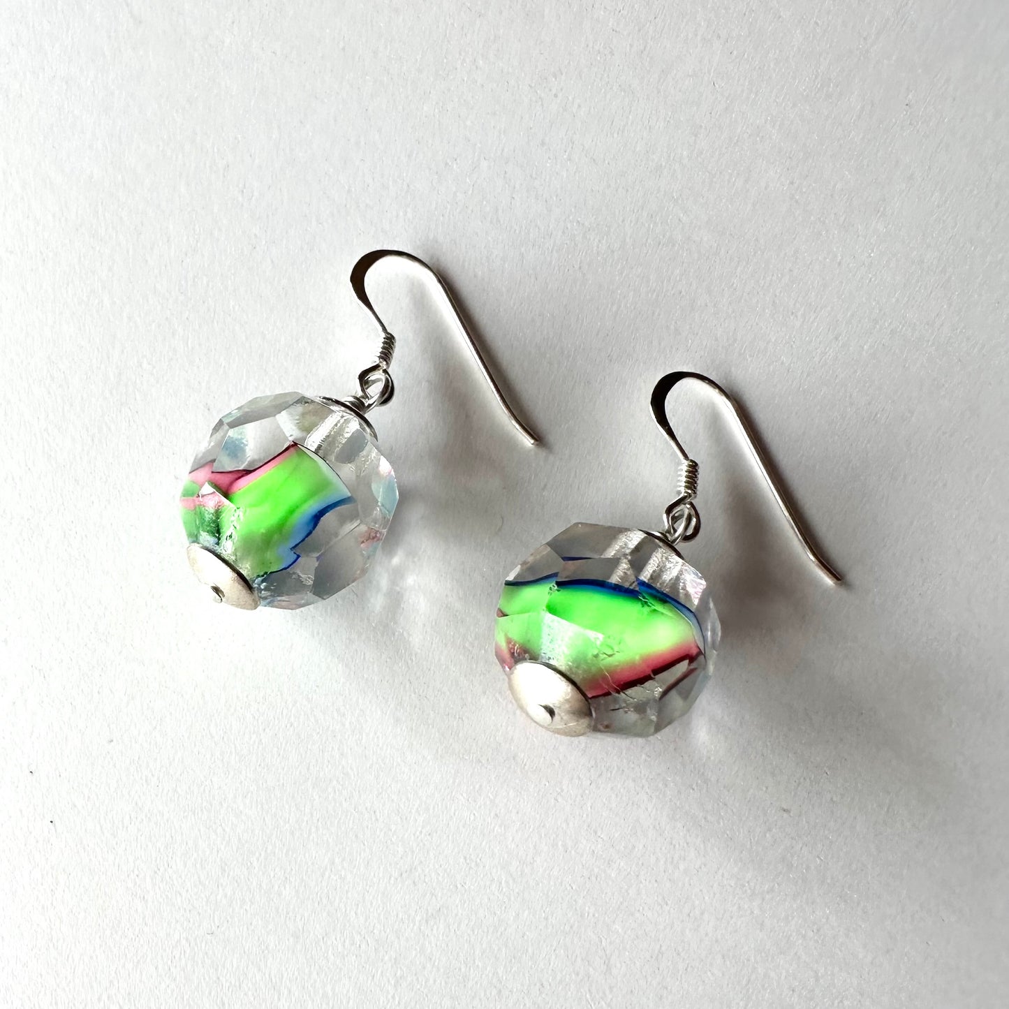 トライカラーグラス イヤリング