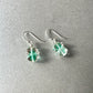 クリア＆グリーン ウラングラス ピアス