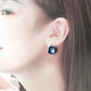 グラスパール&ブルーエナメル シェルピアス