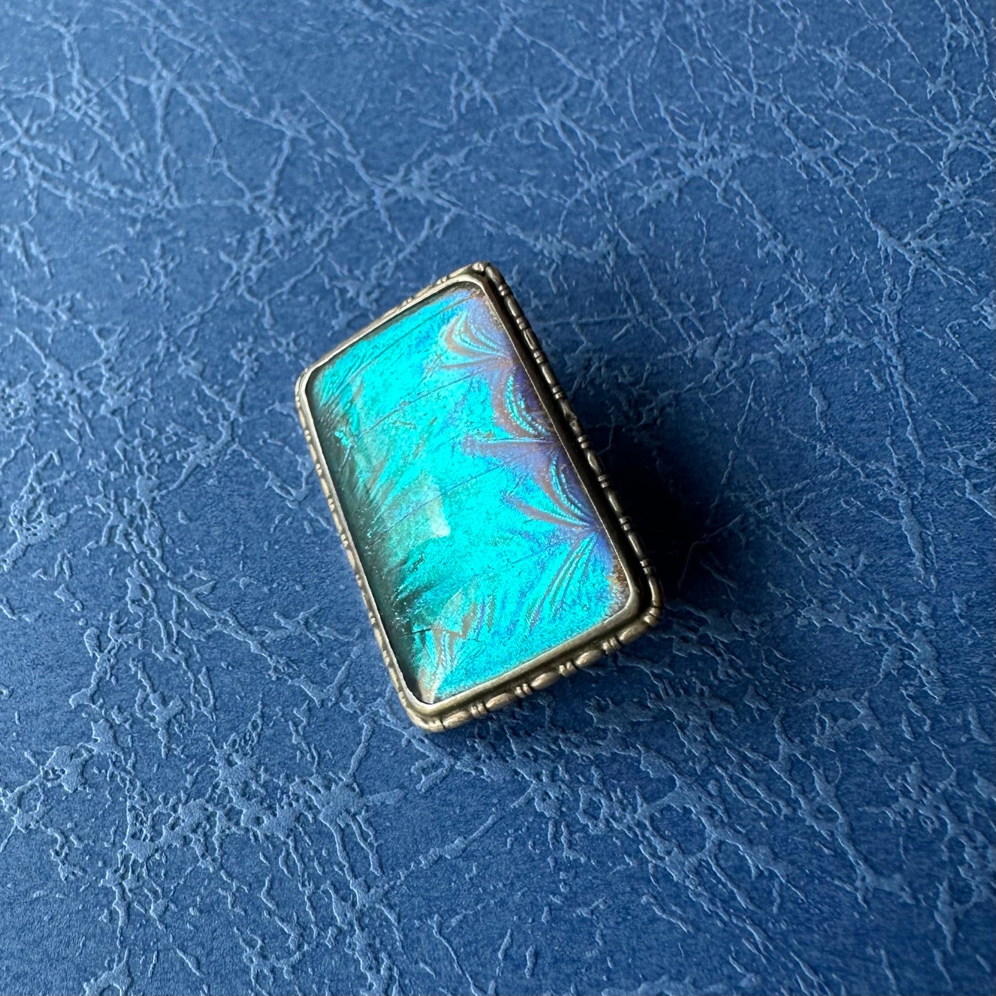 バタフライウィング レクタングルブローチ ④