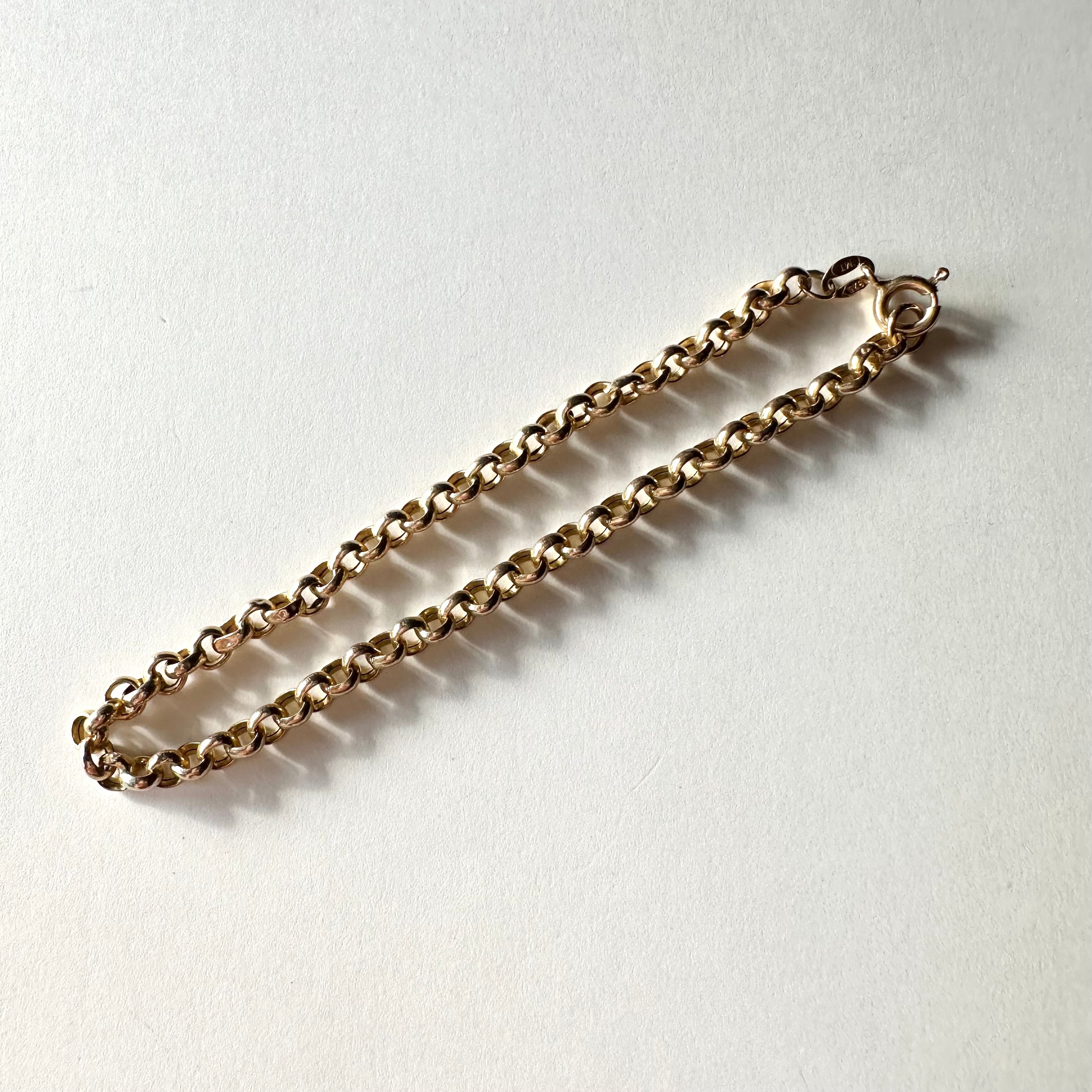 ヴィンテージ 9ctゴールド ベルチャーリンク ブレスレット 1990年