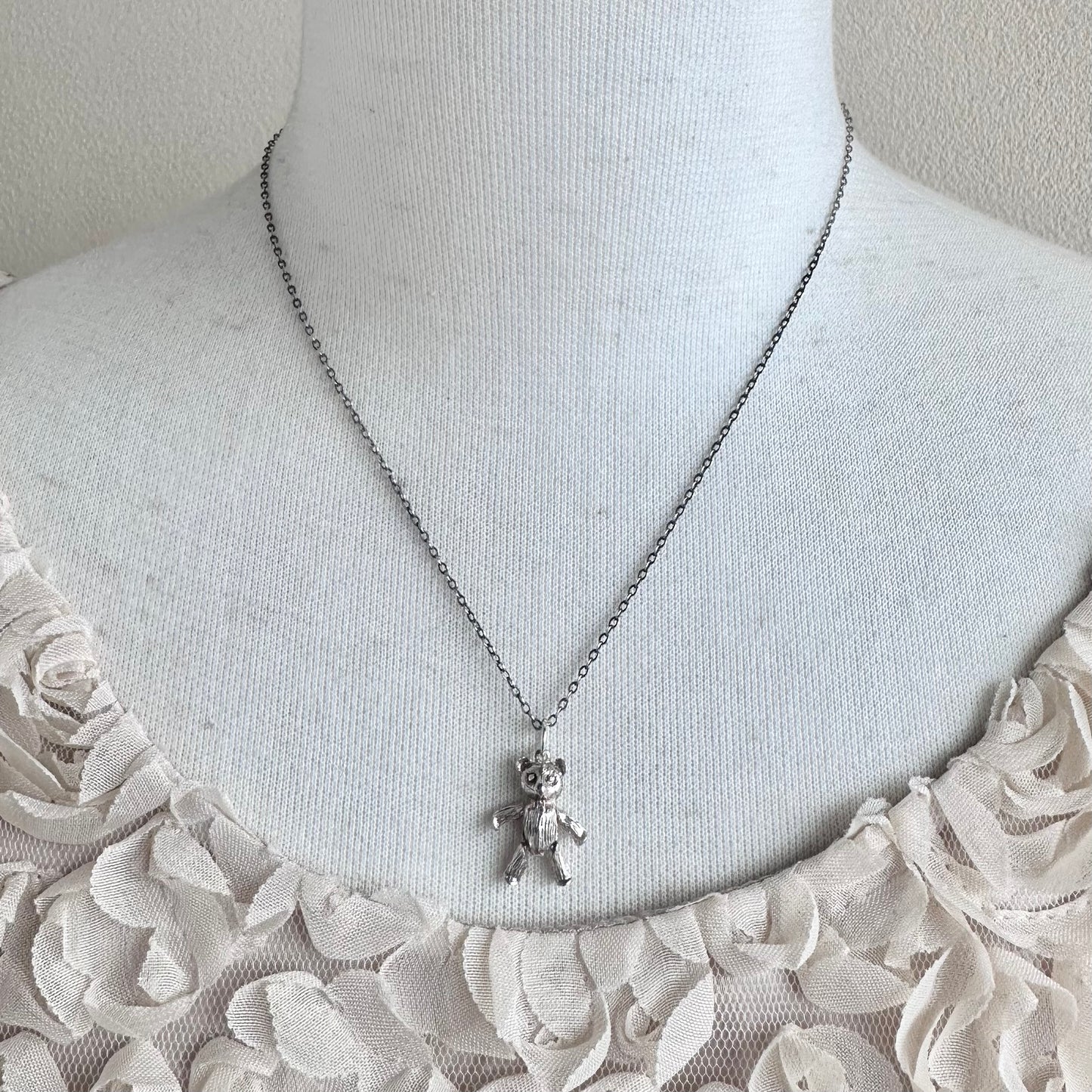 テディベア ヴィンテージシルバーチャーム(ムーヴタイプ)