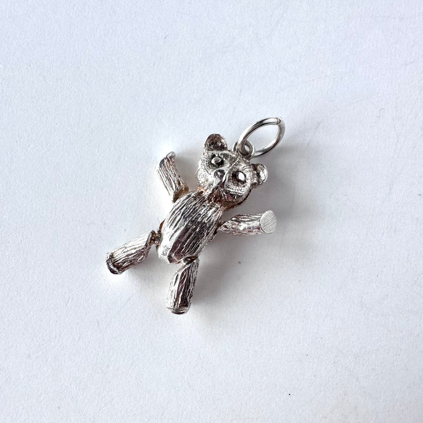 テディベア ヴィンテージシルバーチャーム(ムーヴタイプ)