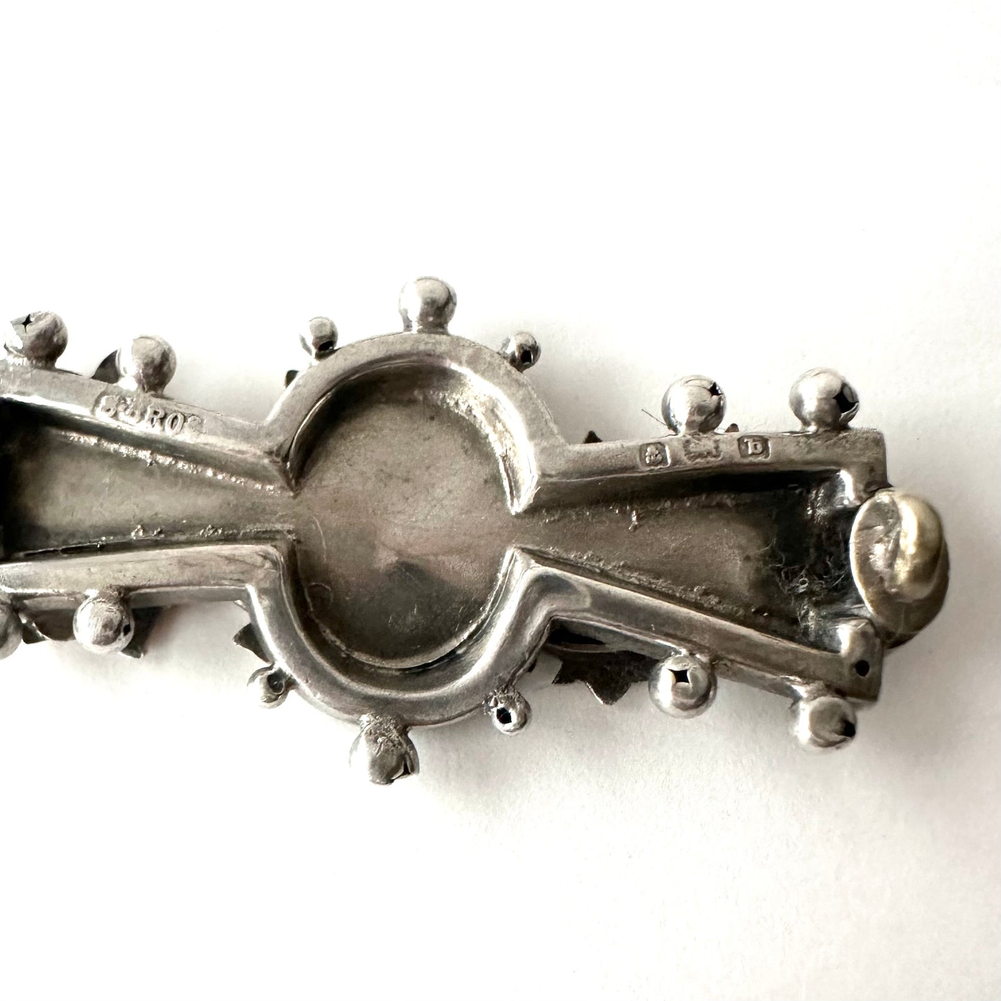 スターリングシルバー アイビー バーブローチ 1901年 バーミンガム