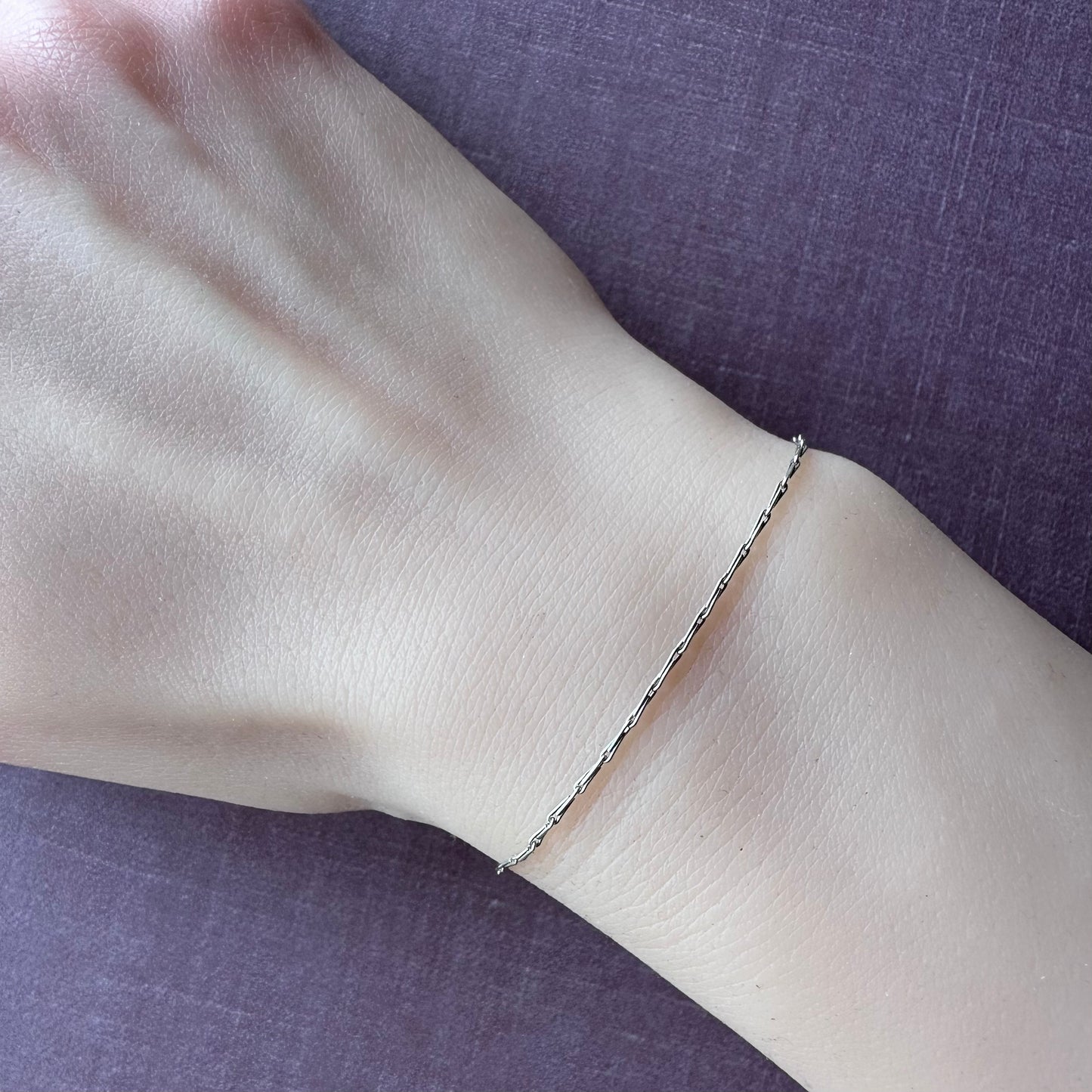 スターリングシルバー ロングリンク ブレスレット