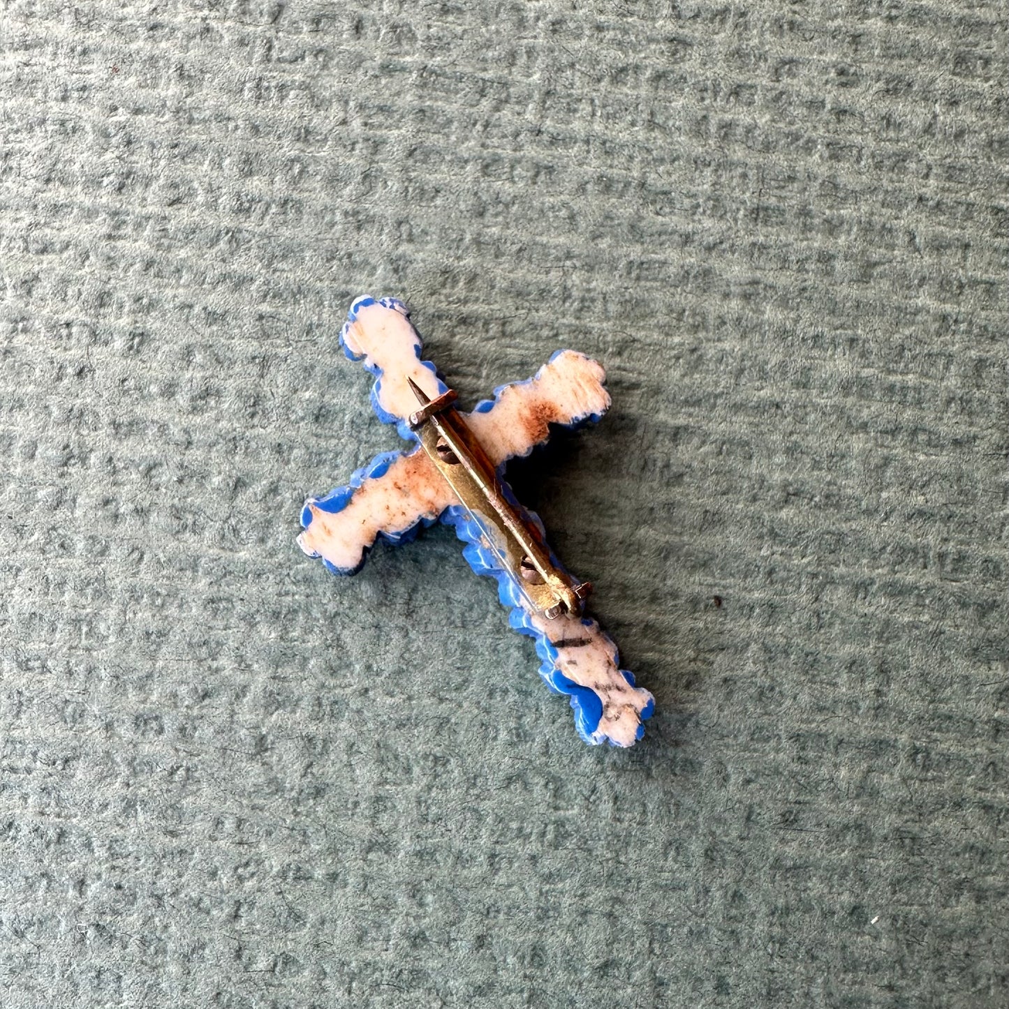 忘れな草 クロス ブローチ