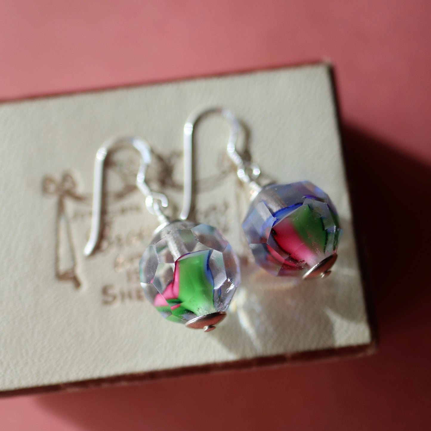 トライカラーグラス イヤリング